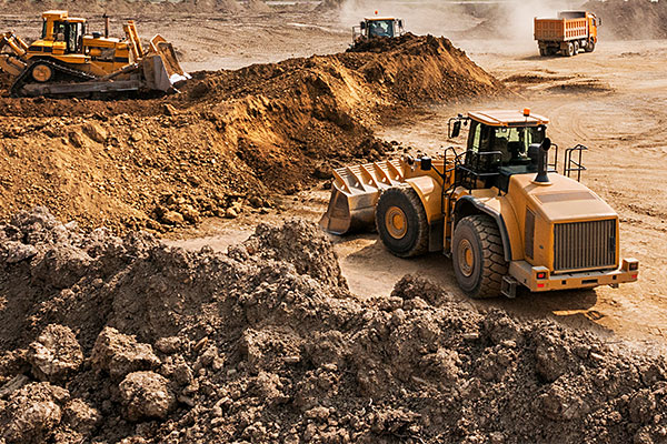 Preparing and stockpiling a site